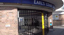 London tube strike in September - Earls Court station stands closed