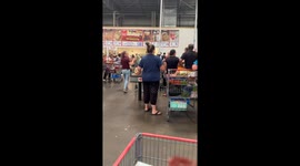 Families Argue at Costco Checkout
