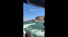Blackhawk Helicopter Creates New Waves For Wake Surfer