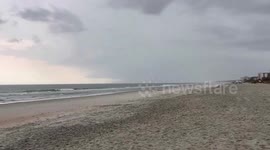 Approaching thunderstorm at Litchfield Beach in South Carolina, USA