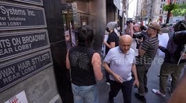 Protesters in New York demonstrate against sale of Israeli-seized Palestinian lands