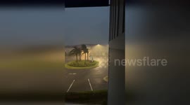 US: Nighttime Storm Footage Shows Cars Struggling As Floodwaters Rise After Hurricane Ian