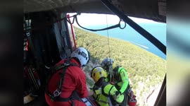 Italy: Rescue Helicopter Saves Two Trapped Near Cala Biriola
