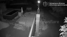 CCTV captures moment of alleged Russian strike on home in Zaporizhzhia