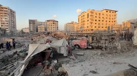 Dozens of families displaced as Israel hits high-rise buildings in Gaza City: UNRWA