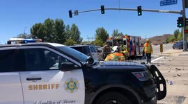US, Los Angeles: Valencia LASD Deputy Involved In Traffic Collision
