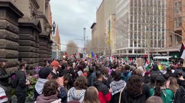 Australia: Crowds Gather for Pro-palestine Rally in Melbourne, Australia