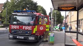 Fire brigades keep working outside the BBC former Television Centre HQ on Saturday- investigation