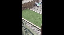 Man startled awake in hot tub after ice prank in Essex, England, UK