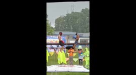 Upside-down boxing match at Pinyahan Festival in South Cotabato, Philippines