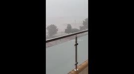Strong winds and heavy rain hit Callosa de Segura, Spain