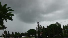 Heavy rainstorm hits Florida, USA