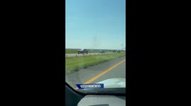 Huge dust devil forms west of El Reno, Oklahoma