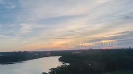 Stunning sunrise paints sky over Cambridge, Massachusetts