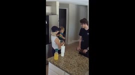 Man Steps in Immediately When Toddler Tests Boundaries