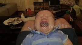 Baby crying in slow-motion 'looks like a monster'
