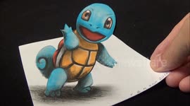 Artist creates 3D Squirtle from Pokemon Go