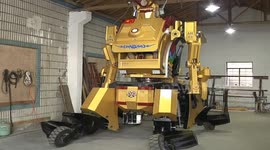 Dad builds massive Transformer-style robot for his son