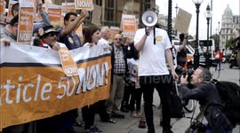 Brexiteers make their voices heard outside Parliament