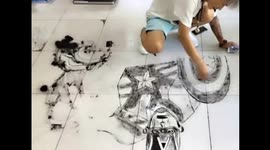 Barber uses hair to make pieces of art