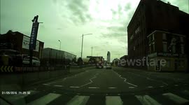 Bus Swerves to Avoid Crashing into Car Caught on Dashcam in Liverpool