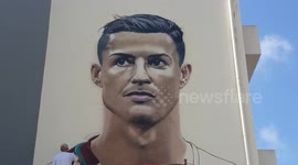 British artist paints massive Cristiano Ronaldo mural in Real Madrid star's birth town