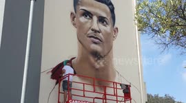 Cristiano Ronaldo wall mural