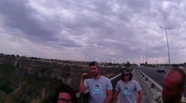 BASE jump from Perrine Bridge