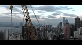 Daredevil scales the Kings Hill crane in Hong Kong to the top in nail-biting POV