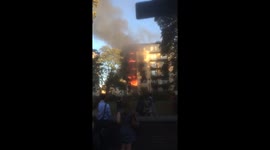Huge flat fire in Brixton Hill