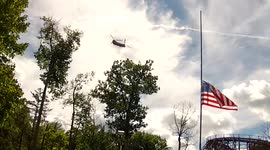 U.S. Army Chinook helicopter flyover