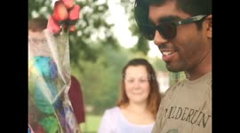 Colourblind man's friends buy him EnChroma glasses