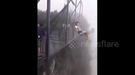 This swing on the edge of a cliff is terrifying
