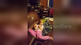 Newsflare Edit - so you say you want kids? shenanigans while mama mops the kitchen