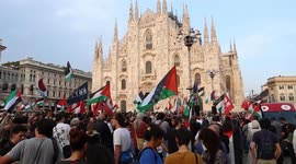Italy: Over thousand protesters gather in Milan against Israel’s military strikes