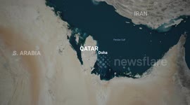 MOTION GRAPHICS - Explosions rock Qatari capital Doha amid reports of Israeli strike on Hamas leaders