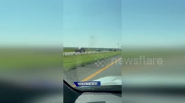 US: Massive Dust Devil Spins Across Oklahoma Landscape