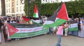 Moroccans protest in Rabat against Israeli attack on Hamas delegation in Qatar