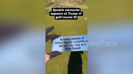 Jeffrey Epstein memorial plaque installed on Trump's Aberdeen golf course