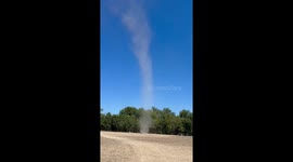 Dust devil forms and fades in Illinois, USA