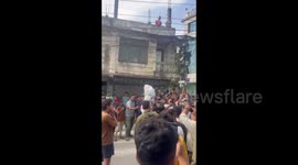 Nepal: Kathmandu Protesters Light Fire