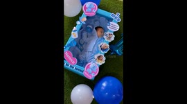 One-Month-Old Baby Sleeps in Baby Doll Box