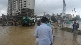 Heavy flood hits Pakistan's Karachi after monsoon rains