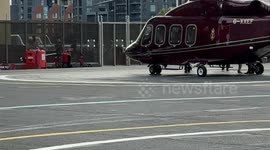 Anne, Princess Royal touches down by helicopter in Battersea