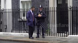 Israeli President leaves 10 Downing Street after met with UK Prime Minister