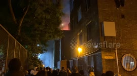 massive fire in block of flats in Wandsworth maysoule road.