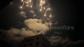 Israeli forces fire illumination flares over Gaza City