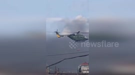 Nepali Army helicopter rescues individuals from building during deadly anti-corruption protests
