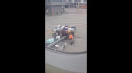 Ground staff praised for handling suitcases with care