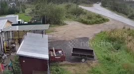 Pensioner in Lada car collides with heavy goods vehicle in Russia